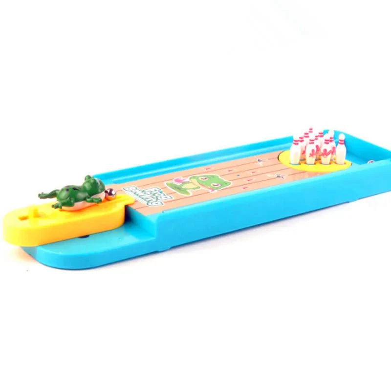 Mini Bowling Set with Frog Launcher for Kids 6+