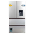 Cecotec Réfrigérateur à Double Porte en Inox avec Distributeur d'Eau de 510 L Bolero CoolMarket FD 510 WD Inox E. 183 cm de Hauteur, 84 cm de Largeur, Moteur Inverter Plus, NoFrost Total
