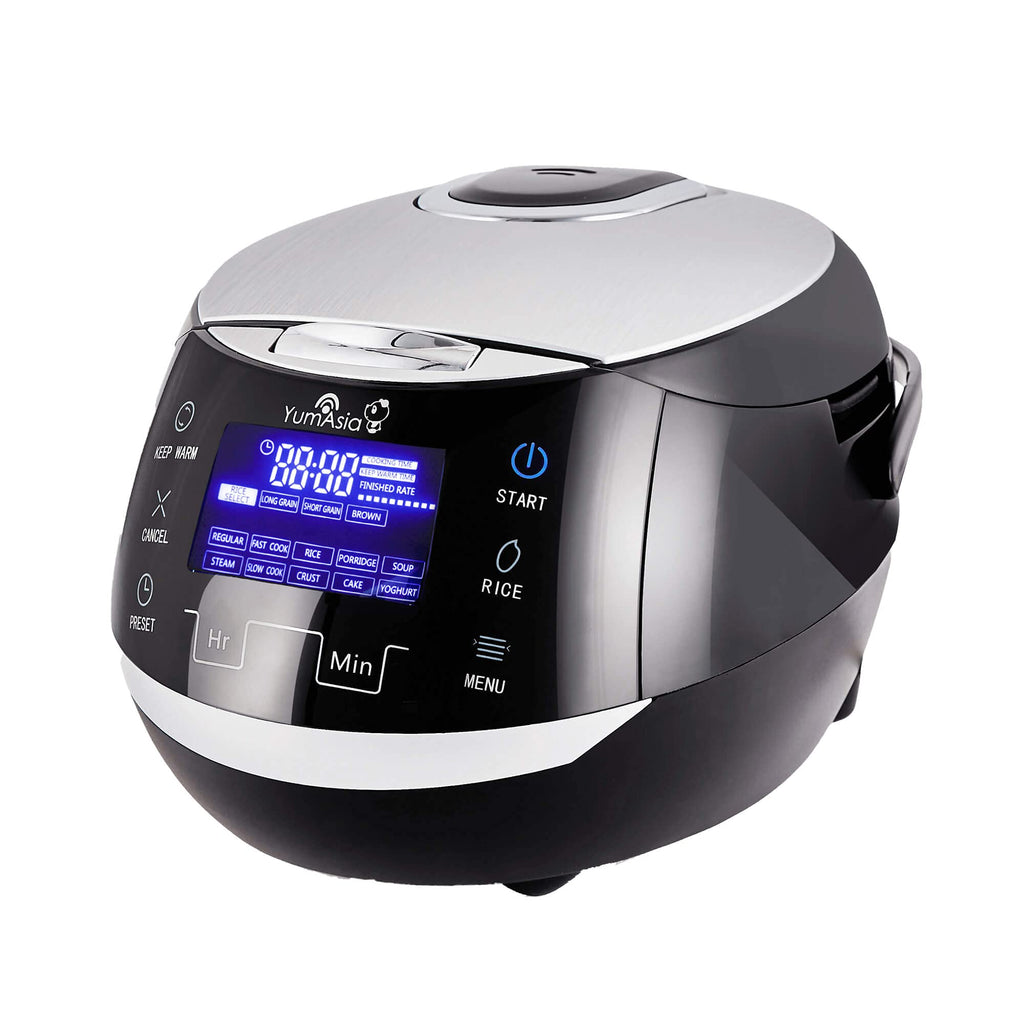 Yum Asia Sakura Cuiseur à riz avec bol en céramique et logique floue avancée, (8 tasses, 1,5 litre), 6 fonctions de cuisson du riz, 6 fonctions multic