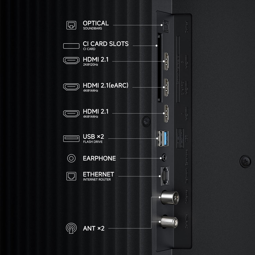 XIAOMI TV S Pro Mini LED 55, Smart TV, Dolby Vision, Dolby Atmos, QLED 4K, 144Hz, Google TV, HDR10+, Triple Tuner, DVB T2, MEMC, DTS-X, Harman AudioEFX, Prime Video, Google Assistant, AirPlay2