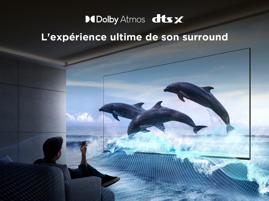 TCL 55T6C Fire TV 55 Pouces QLED 4K UHD Smart TV, HDR (Multi-Format), Dolby Atmos, Motion Clarity
