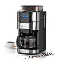 Barista Kaffee & Technik Cafetière Filtre avec verseuse erseuse en verre 1L pur 12 tasses de café, Machine a cafe grain avec broyeur et écran digital, Fonction de minuterie
