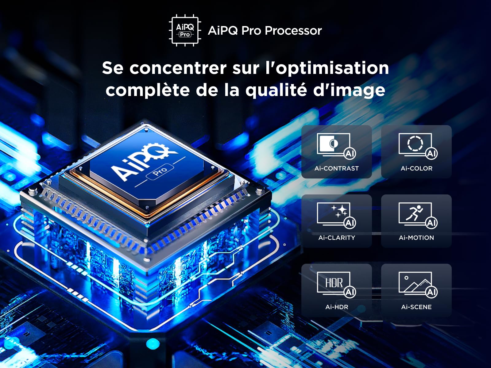 TCL 50Q6C QD-Mini LED TV, 4K HDR Premium 1000nits, Smart TV alimenté par Google (Dolby Vision IQ et Atmos, système Audio Onkyo 2.1, Motion Clarity Pro 144Hz, contrôle Vocal Mains Libres)