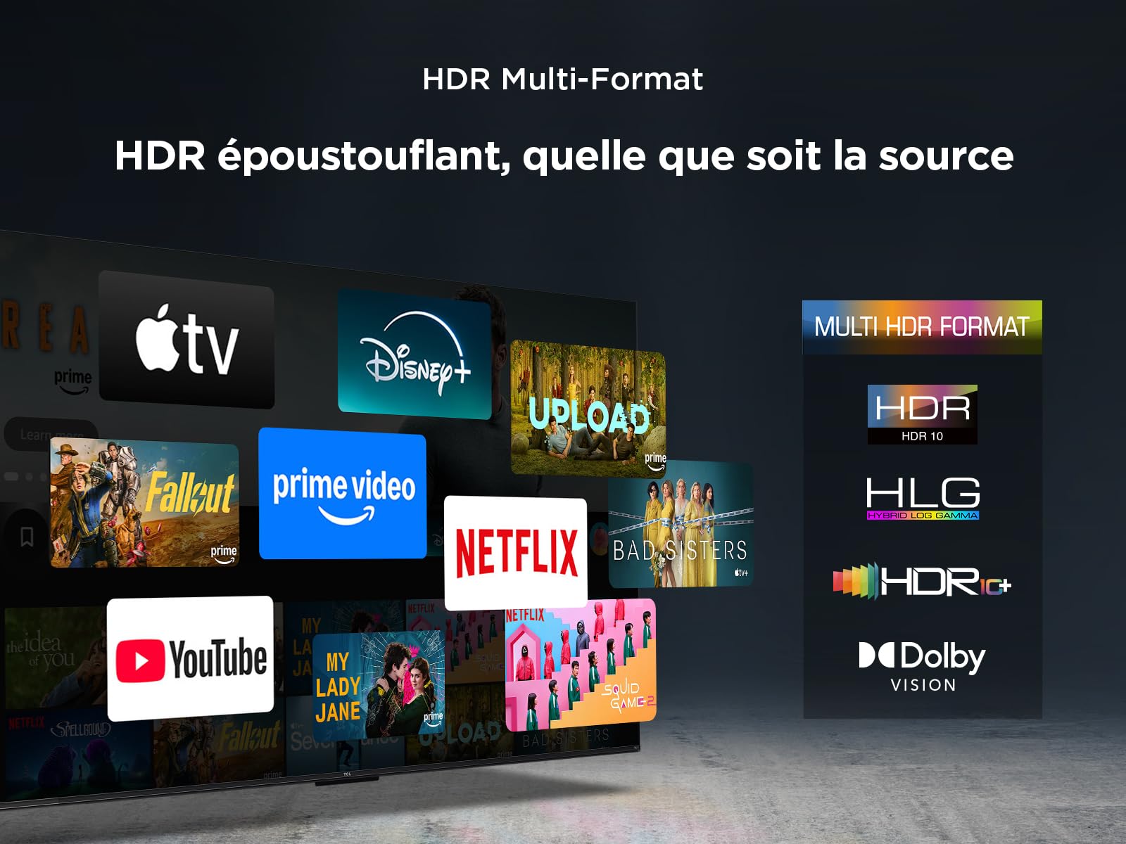TCL 43T6C Fire TV 43 Pouces QLED 4K UHD Smart TV, HDR (Multi-Format), Dolby Atmos, Motion Clarity, vocale Alexa
