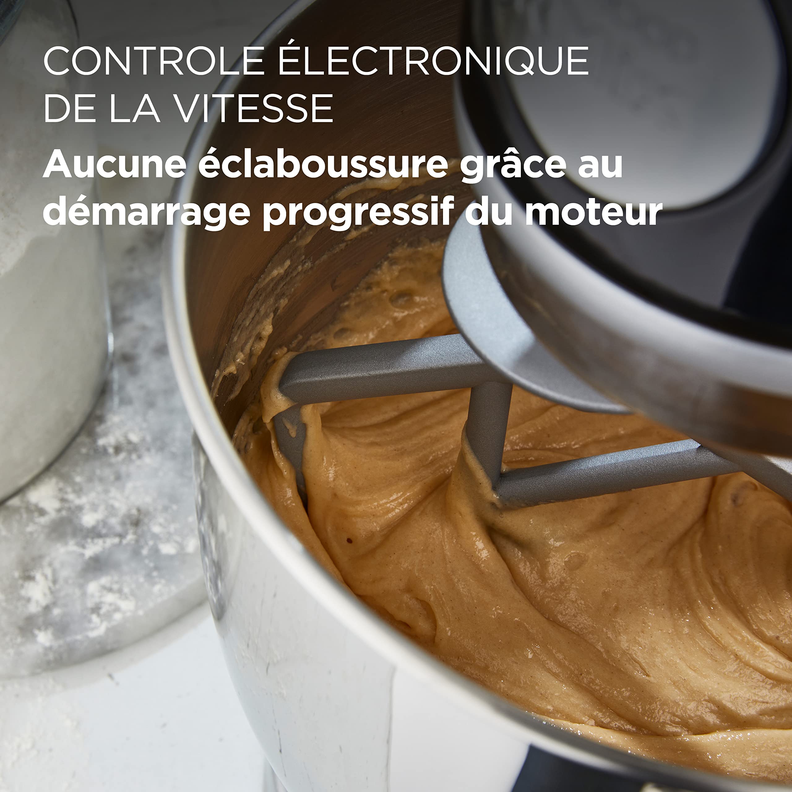 Robot pâtissier Kenwood kMix KMX750BK - bol 5 litres - 6 vitesses - 3 accessoires - noir