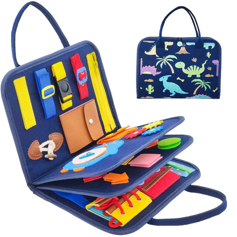 Busy Board 4 Layers, Fine Motor Skills, Travel Toy